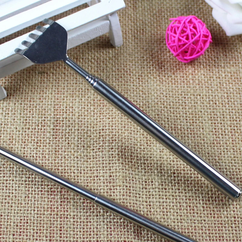 Back Scratchers 1pcs Stainless Steel Telescopic Pen Clip Portable Itch Massage Tool