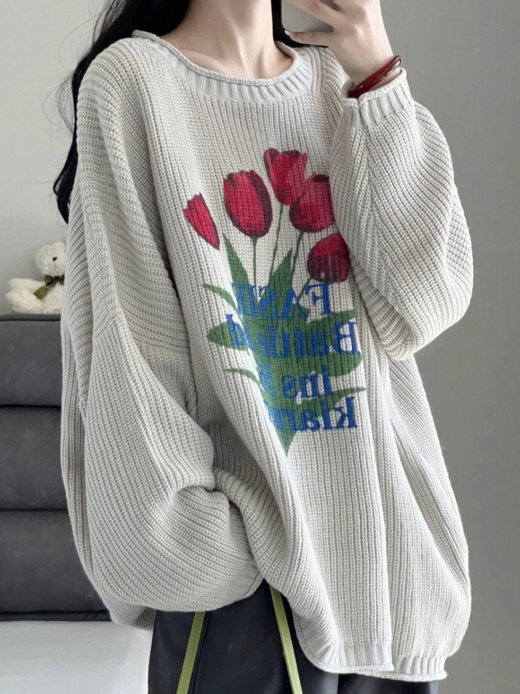 Vintage print sweater Clearance