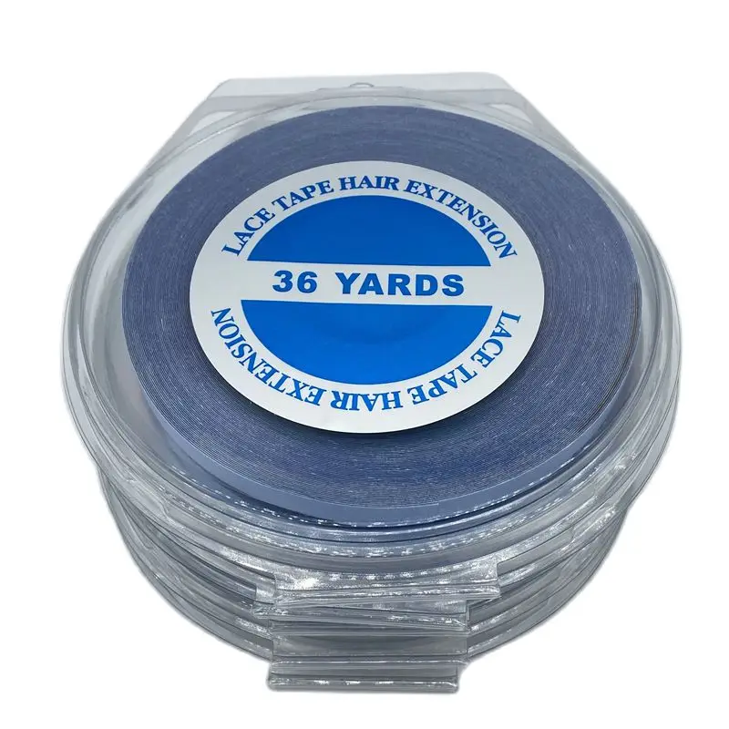 36 yards Blue lace front tape hair extension adhesive tape skin weft tape 0.8/1.0/1.27 cm 2