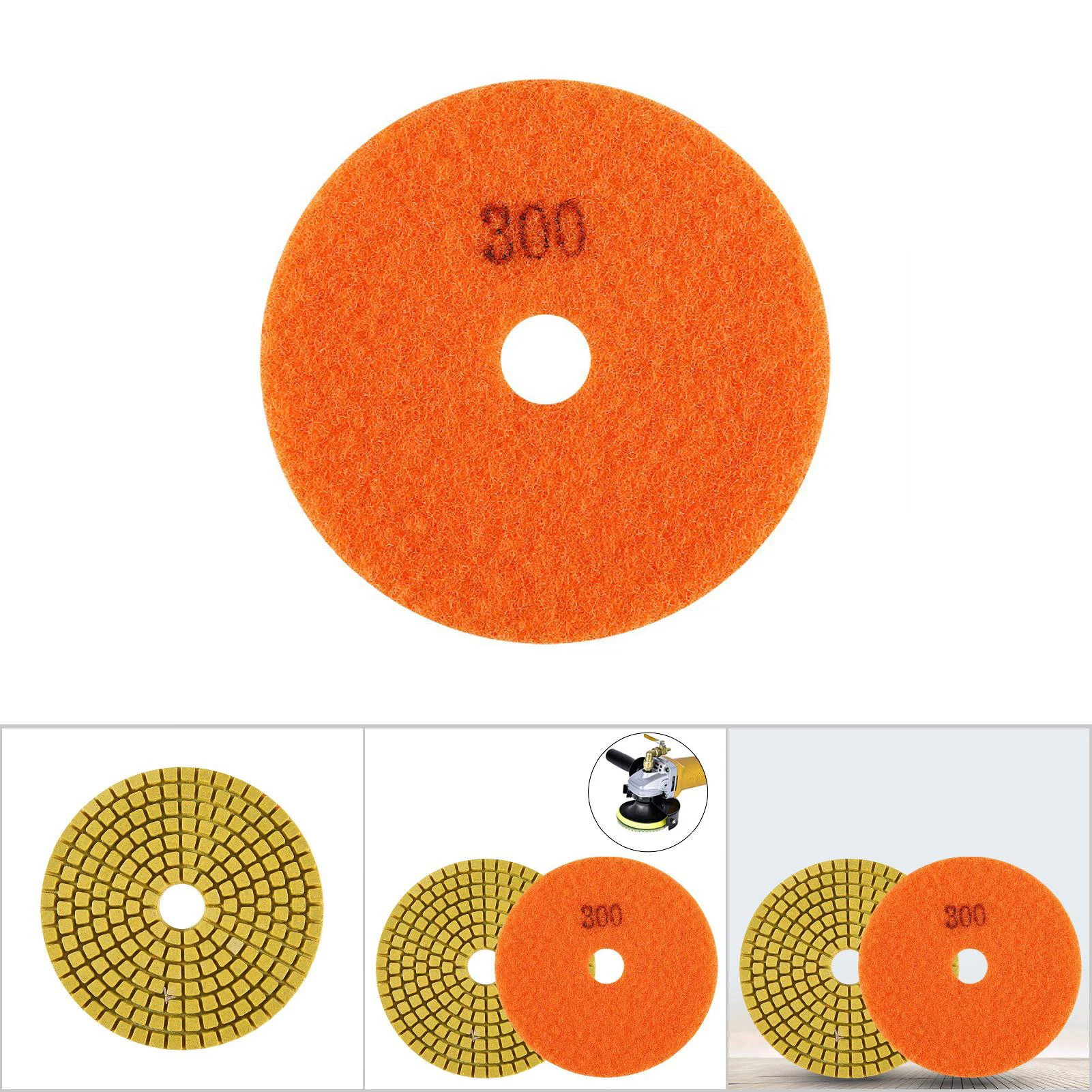 100mm 4" Wet Diamond Grinding Disc Polishing Pad For Granite Stone(Granularity 1500)
