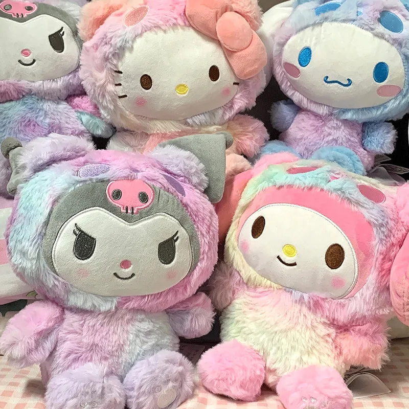 

22 см Подлинная Sanrio Kuromi Melody Cinnamoroll Hello Kitty плюшевая кукла Miniso знаменитая перекрестная одежда необычная серия инновационная кукла
