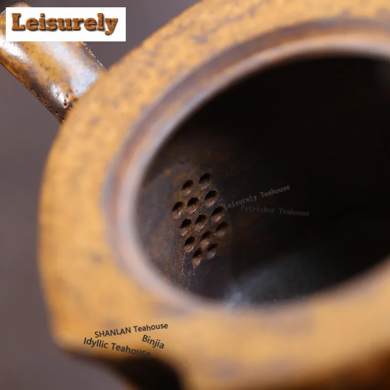 350ml Yixing Purple Clay Teapot Handmade Tree Stumps Pot Raw Ore Wood-fired Porcelain Mud Tea Maker Kettle With Filter Zisha Tea