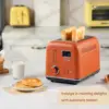 Motorized Toaster, 2-Slice Smart Digital Leverless Toaster with LCD Countdown Timer, 9-Shade Settings for Toast, Bagels, Waffles 5