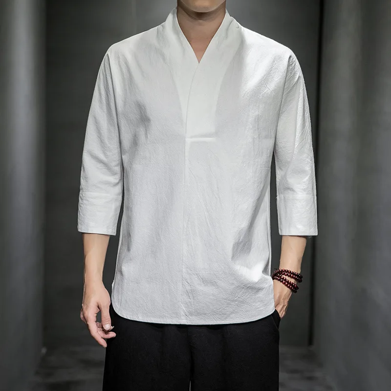 2022 New Mens Shirt ߱  糪  3/4  ָ Ǫ Ǫ Ƽ Ÿ ž ÷  5Xl