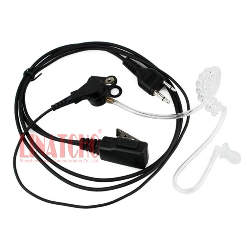 Walkie Talkie IC-V8 IC-V82 IC-V80 IC-F3 F4 Clear Air Acoustic Tube PTT Mic Two Way Radio Soft Ear Plug Headset