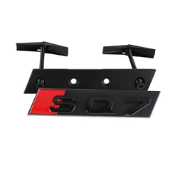 Premium ABS Plastic Front Grille Badge Logo - Exterior Modification Accessory and Decoration Sticker - 1pc (Black SQ7)