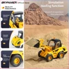 HuiNa 1/24 RC Excavator 9 Channel 2.4G Remote Control Alloy Digging Bucket Led Light Excavator Model RC Truck Toys Gift for Boy 2