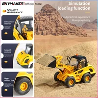 HuiNa 1/24 RC Excavator 9 Channel 2.4G Remote Control Alloy Digging Bucket Led Light Excavator Model RC Truck Toys Gift for Boy 2