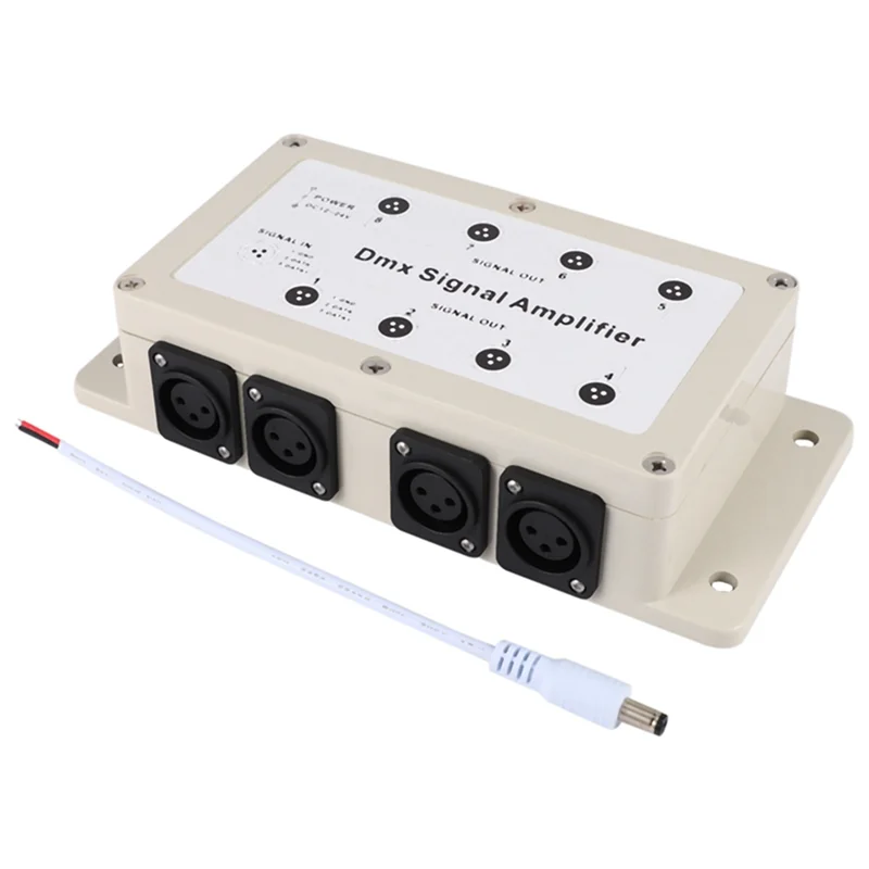 

Dc 12-24V 8 Channel Output Dmx Dmx512 LED Controller Signal Amplifier Splitter Distributor for Home Equipments