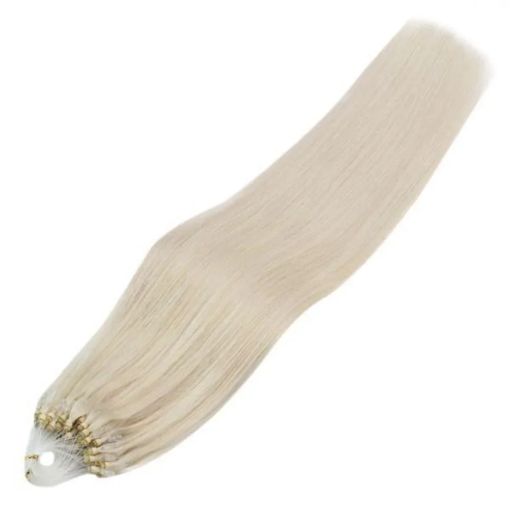LaaVoo Micro Link Hair Extensions For Women 100% Real Brazilian Hair Straight Natural 14-22inch Remy Micro Ring Extension