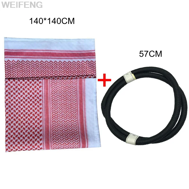 Traditional Muslim Shemagh Scarf - Islamic Head and Neck Wrap Accessory