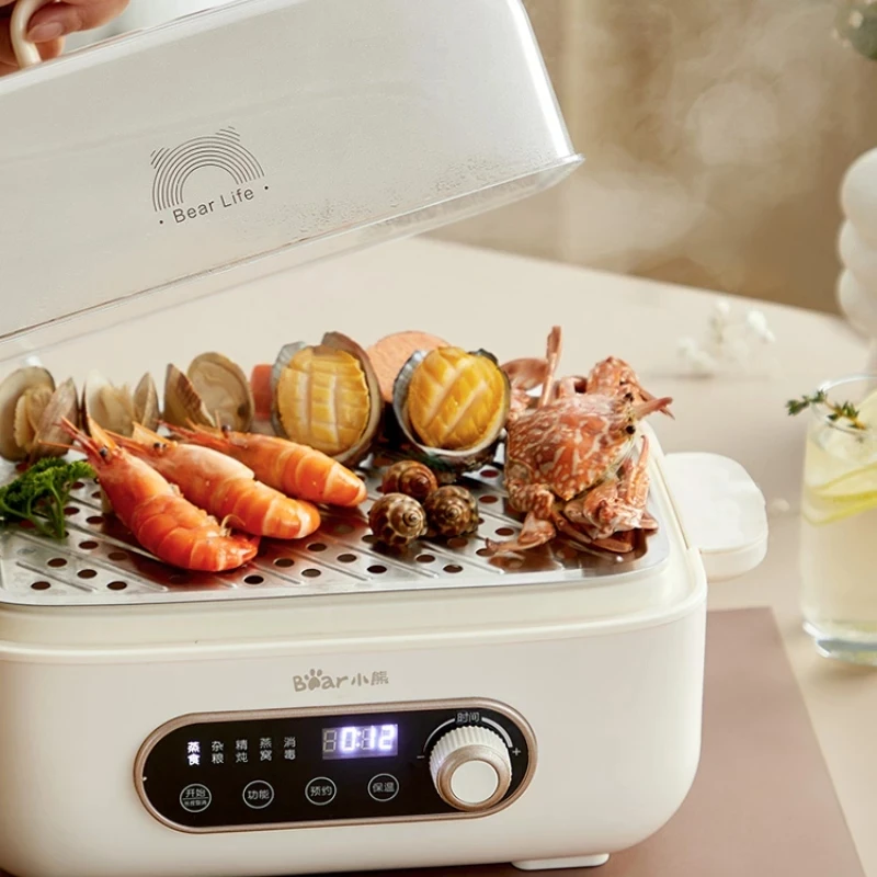 Bear Household Electric Steamer 12L Large-capacity Cooking Steamer Cooker All-in-one Double-deck Multi-functional Food