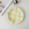 European-style White Ink Ceramic Plate Tableware Main Course Kitchenware Household Western-style Round Plate Decorative Plate 4