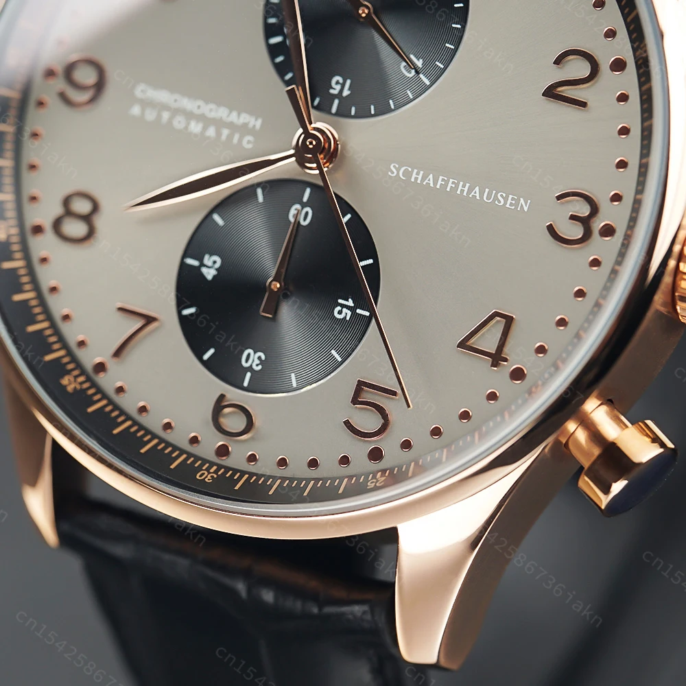 2022 Fashion New Men's Automatic Watch 44mm Sapphire Crystal Glass Stainless Steel Leather Strap Sports Leisure Waterproof