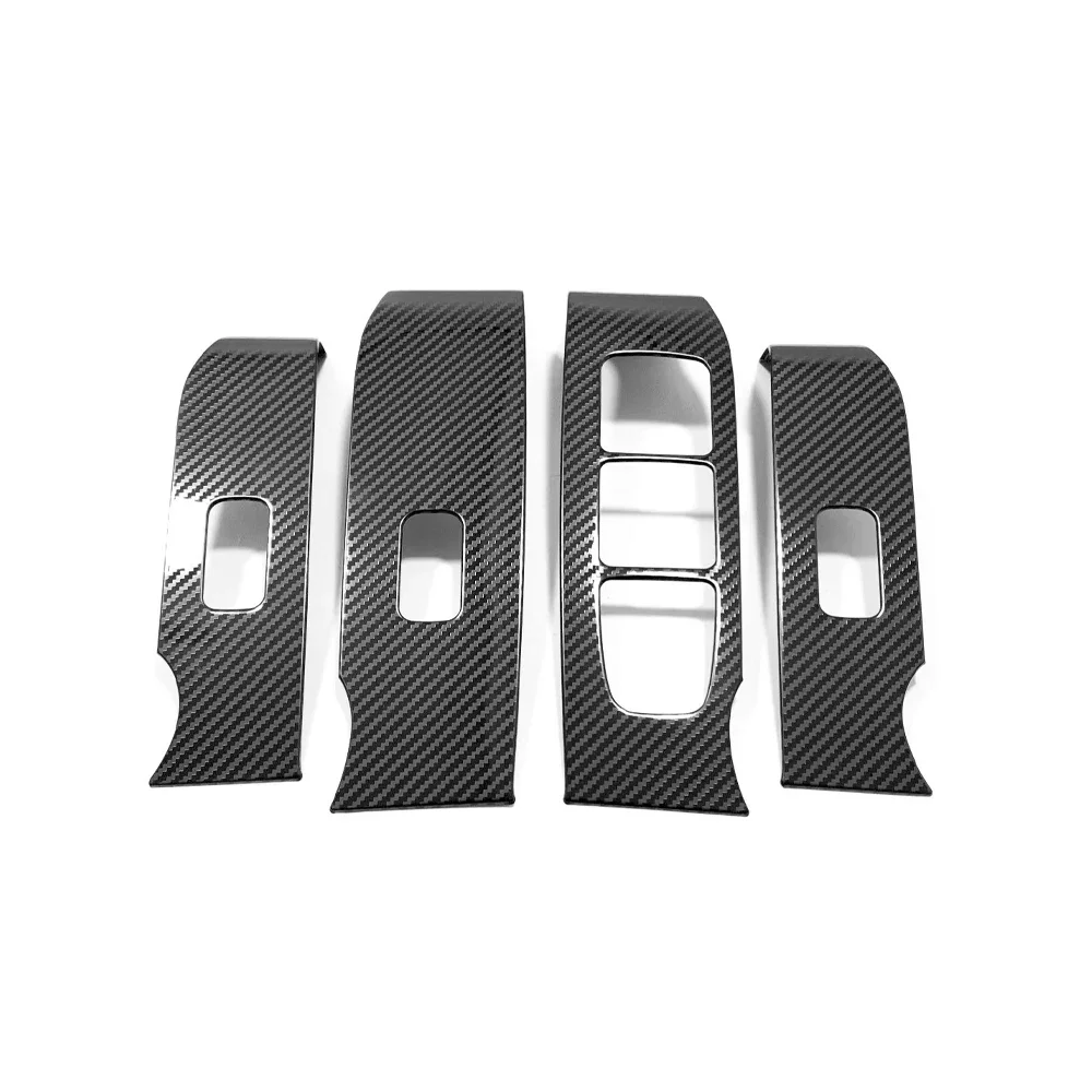 

For GMW Haval Dargo Car Carbon Fibre Accessories 2021 2022 Auto Door Window Lift Cover Panel Trim Interior Stickers