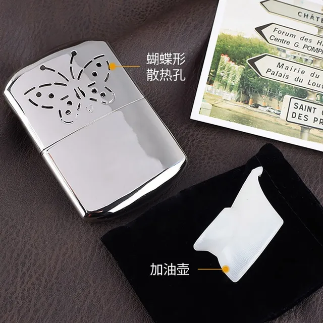 Hordozható Folyékony Üzemanyag Mini Kézmelegítő Újrafelhasználható Kemence Fémötvözet Kompakt Zseb Praktikus Téli Fűtőégető Szabadtéri Égő - Image 3