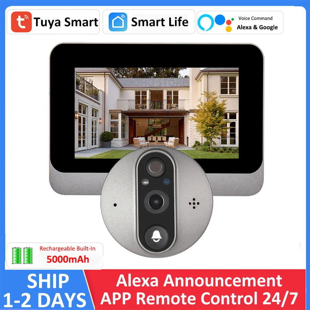 Mirilla puerta video portero wifi HD Tuya smart - smart life