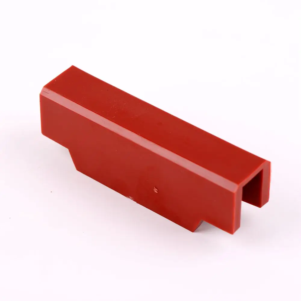 Elevator Guide Shoe Busher Liner length = 120mm Applicable to Mitsubishi Elevator 9mmTHK guide rail Red polyurethane material 1pcs