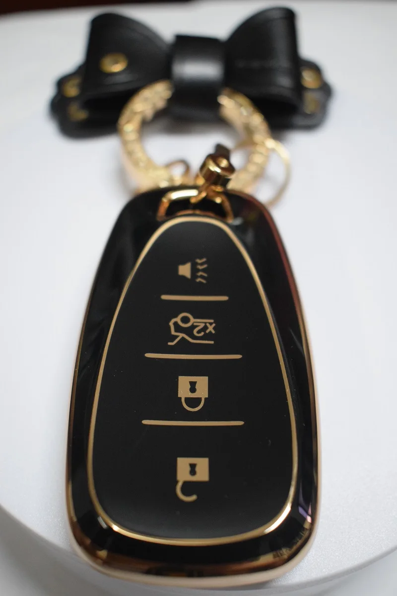 Bow Keychain Car Key Case Cover for Chevrolet Onix Equino Orlando Cruze Spark Sonic Camaro Volt Bolt Trax Malibu Blazer Traverse