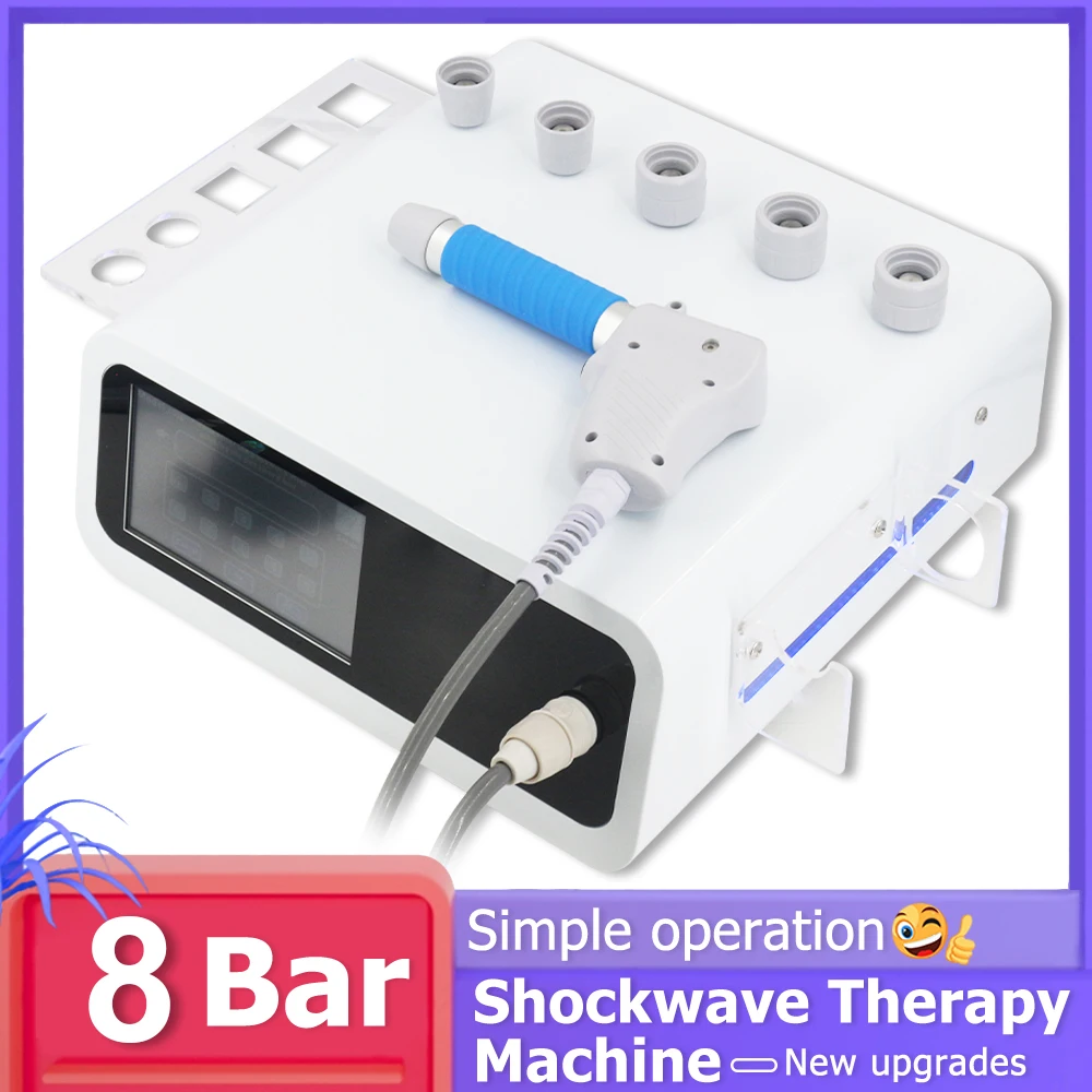 

Pneumatic Shockwave Machine For ED Treatment 8Bar Professional Shock Wave Therapy Machine Body Relax Massager Relieve Pain