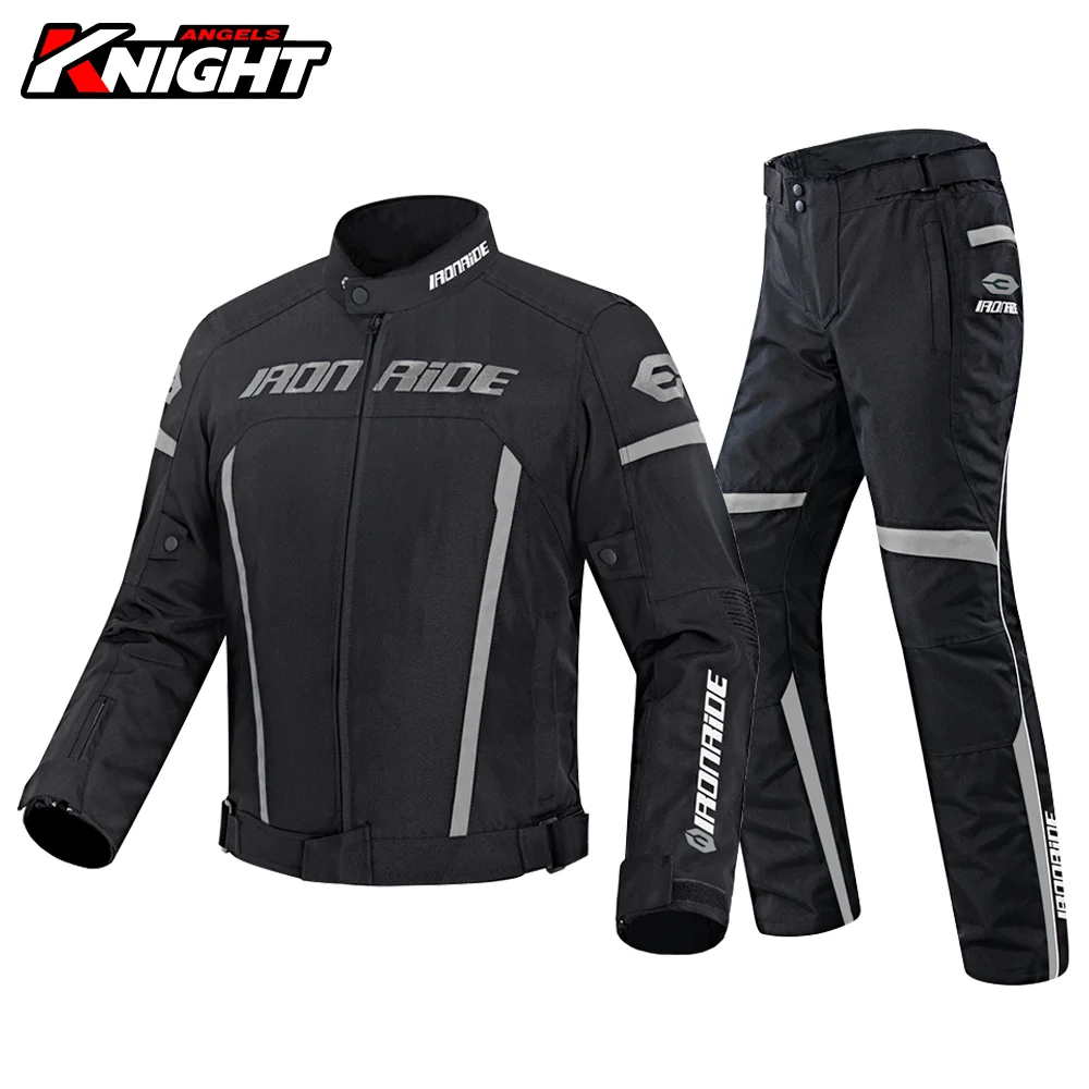 MotorcycleJacketPantsSuitWaterproofReflectiveMotorbikeRacing