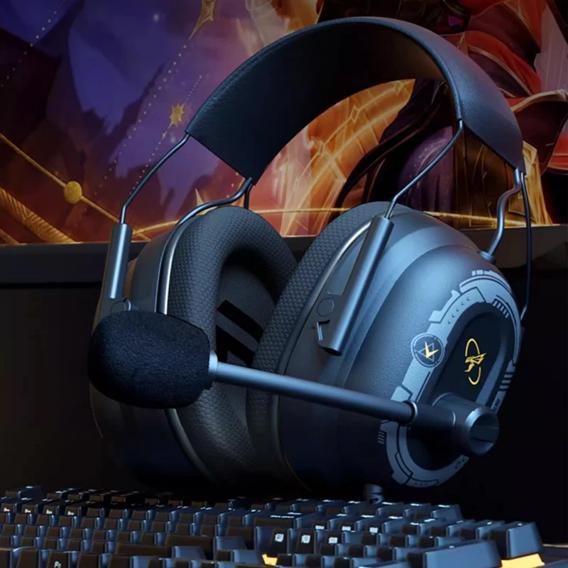 FIFAR 다이나믹 RGB 게이밍 헤드셋, 마이크 포함, 오버이어 헤드폰, 7.1 서라운드 사운드, PC PS4 PS5 3 EQ 옵션, 게임 영화 음악