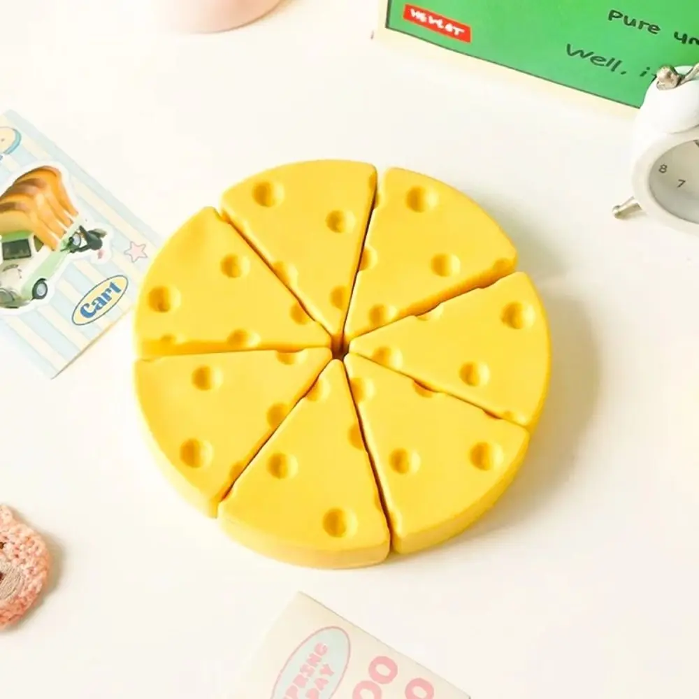 

Easy To Clean Cheese Shaped Eraser Traceless Less Debris Pencil Wipe Eraser High Elasticity Correction Student Rubber Eraser