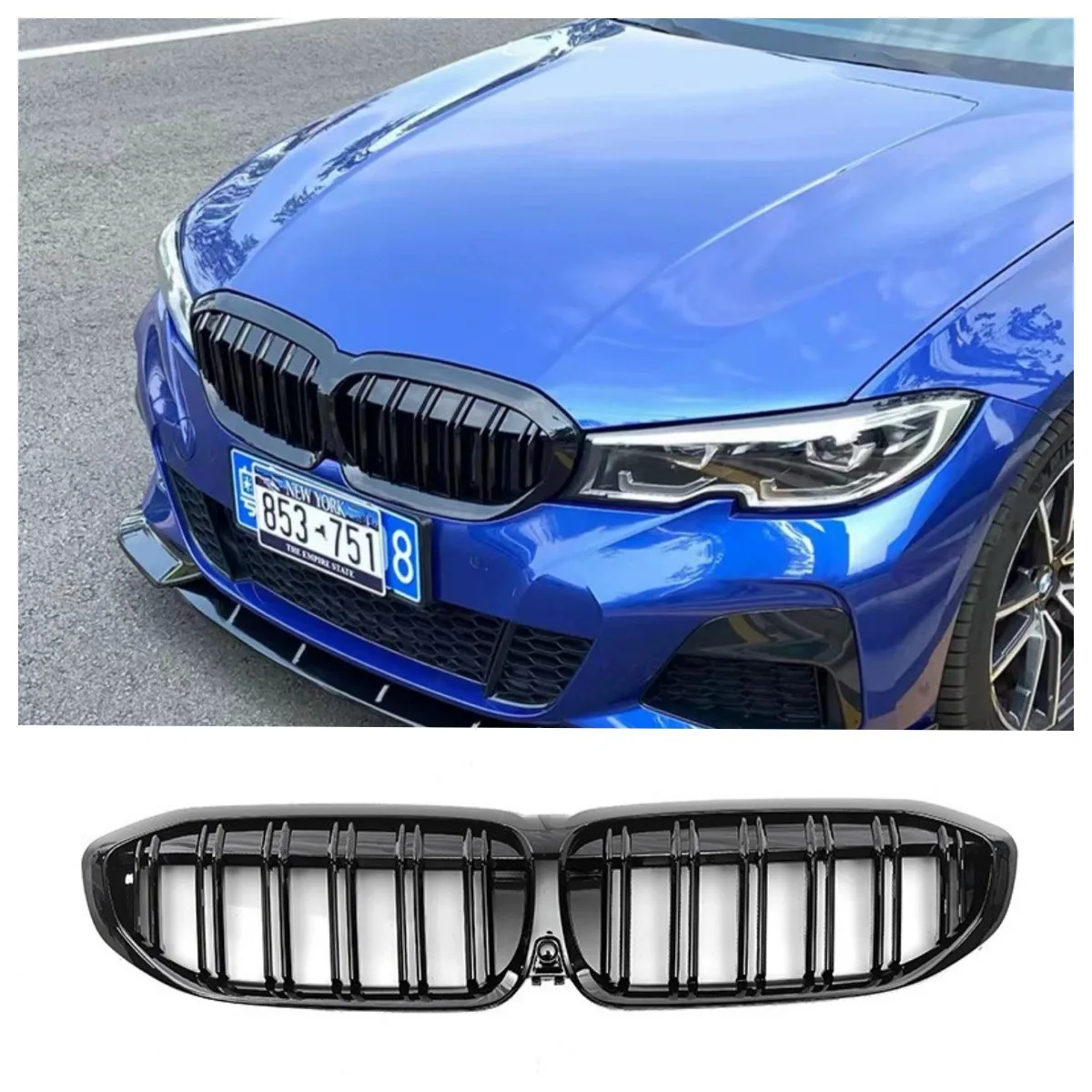 

Для 2020-2023 Bmw 3 серии G20 двухлинейная решетка
