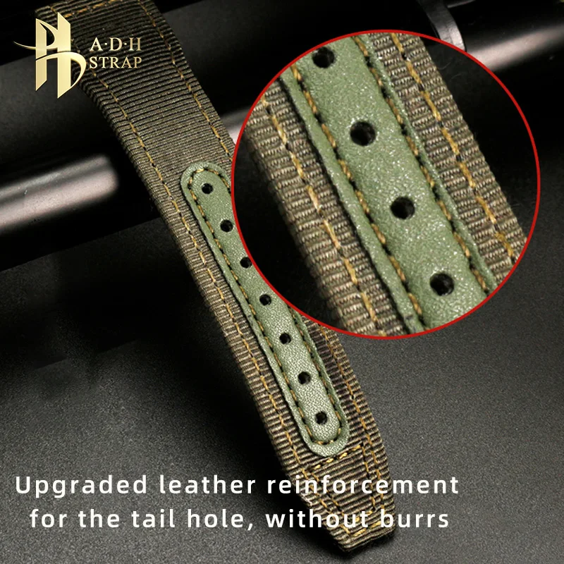 Premium Woven Nylon Watch Strap with Folding Buckle - 20mm/21mm