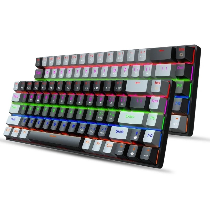 

Mechanical Keyboard 68 Keys RGB Gaming Keyboard with Detachable Type-C