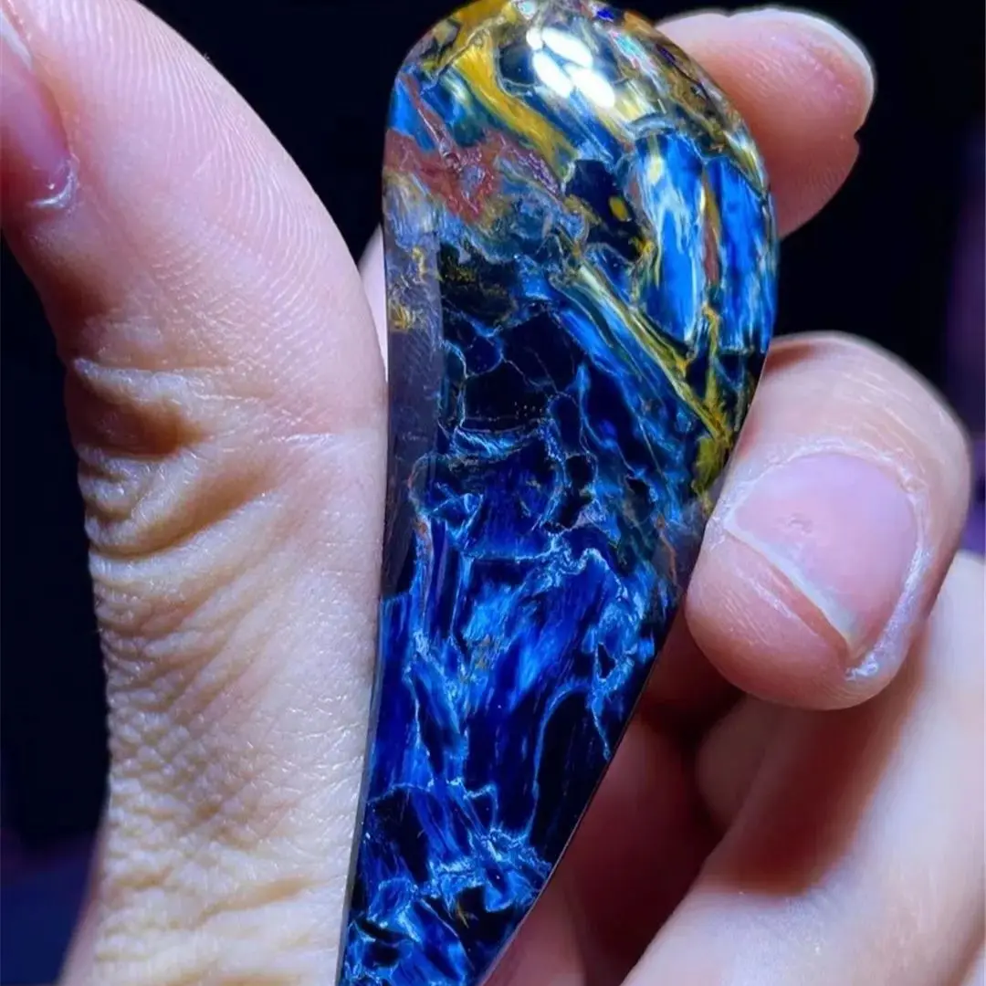 

Natural Blue Pietersite Pendant Jewelry For Women Men Healing Gift Beauty Crystal 60x21x6mm Beads Energy Gemstone Stone AAAAA