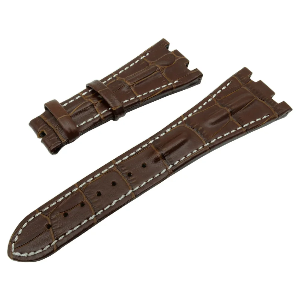28mm Handmade Genuine Leather Wacth Strap Band  for AP for Piguet  Replacement Watchband  And Tool