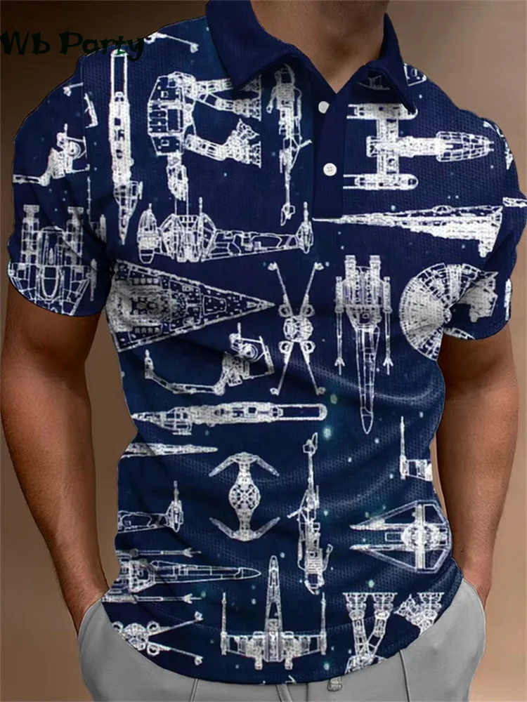 Simple Graphic T shirts Polo T shirt Men Lapel T-shirts for Men Fashion Casual Men's Shirts Mens Clothes Simple 3D Print Tops 15 S1e9db670b4b84f69bf26259b17105afba