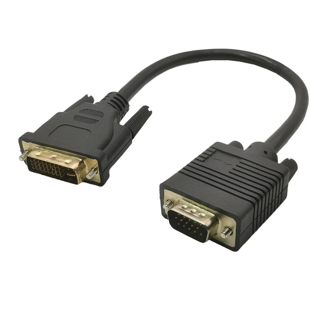 0.3M DVI 24+5 to VGA Adapter Cable 1080P DVI-I to VGA 24+5 DVI Male 15 Pin Male Video Converter for PC Display