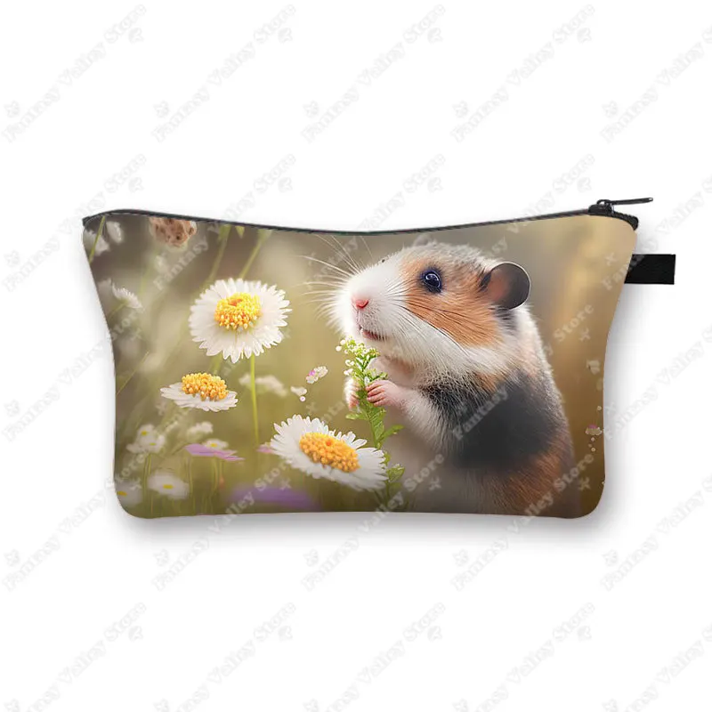 Charming Pet Print Cosmetic Case - Makeup Bag and Beauty Organizer Zipper Pouch