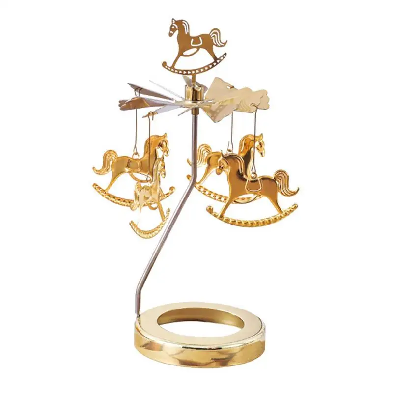 Rotary Candle Tray Thermal Candle Stand Candlestick Rotating Round Tray  Revolving Lantern Romantic Candlelight Dinner Ornaments
