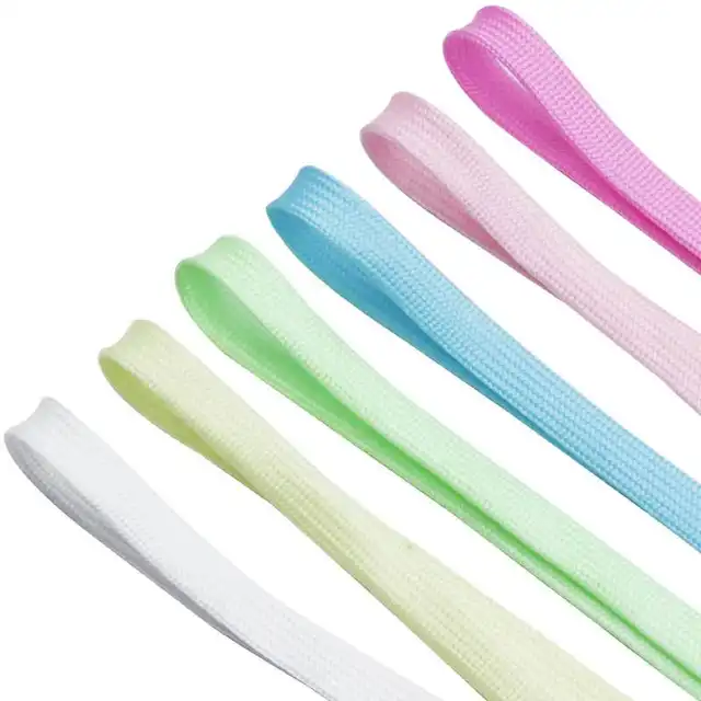 Hot Sale1 Pair Luminous Shoelaces Flat Sneakers Canvas Shoe Laces Glow In The Dark Night Color Fluorescent Shoelace 6