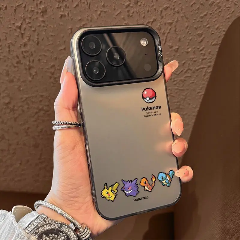 Cute Pixel P-Pokemon Pattern Phone Case For iPhone 17 16 15 14 13 12 11 Pro Max XR XS MAX 7 8 PLUS MINI INS Luxury Matte Cover 1