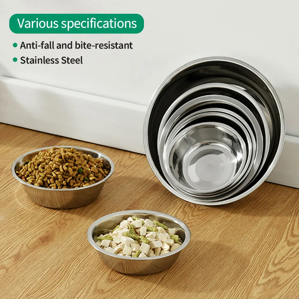 

Large Capacity Stainless Steel Pet Feeding Bowl, Cat and Dog Food Drinking Bowl, Metal Feeding Bowl, Dog Supplies, 9 Size