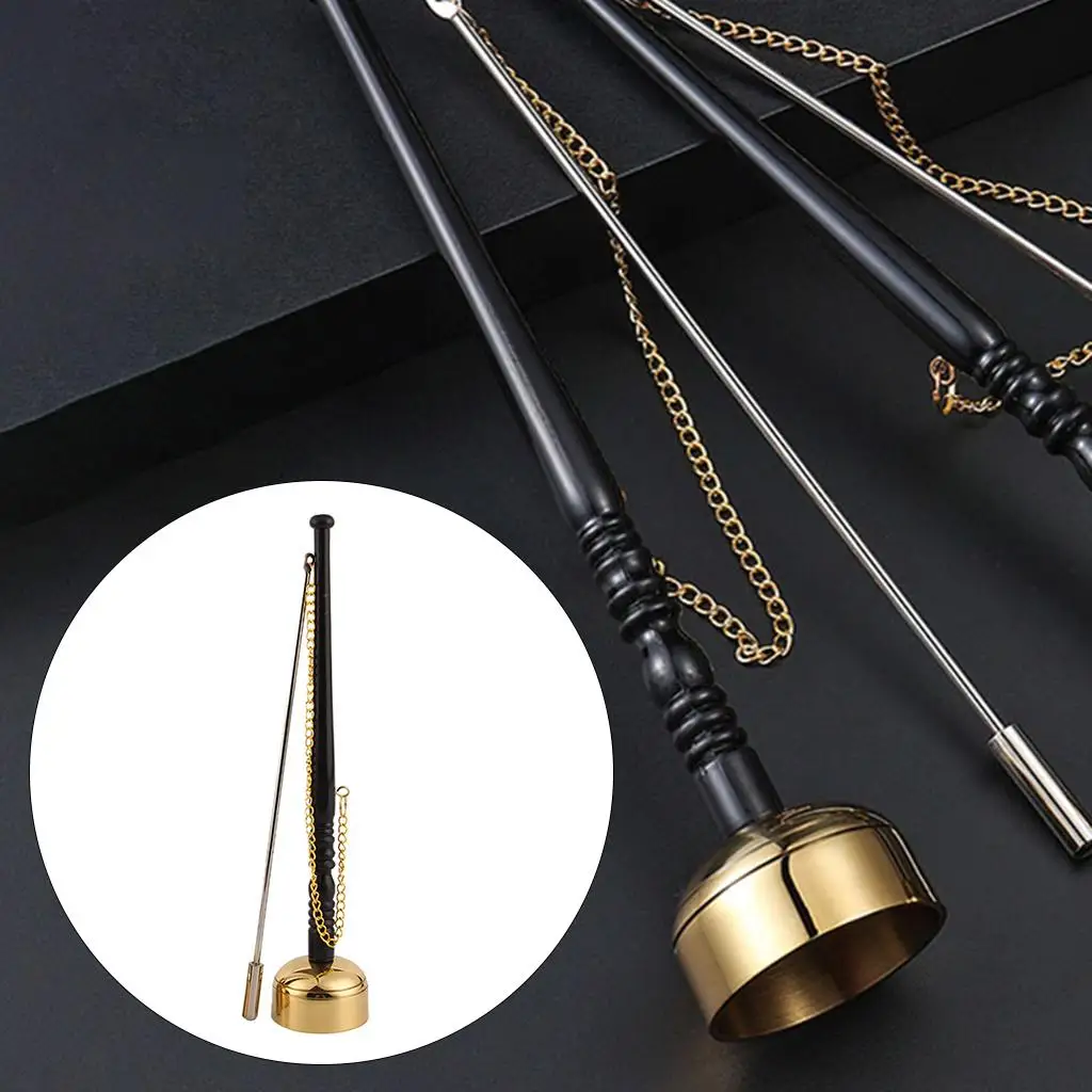 Buddhist Instruments Brass Instrument Buddha Chime Muti-Purpose Long Hand Bell Handbell Meditation Temple Ritual Monks