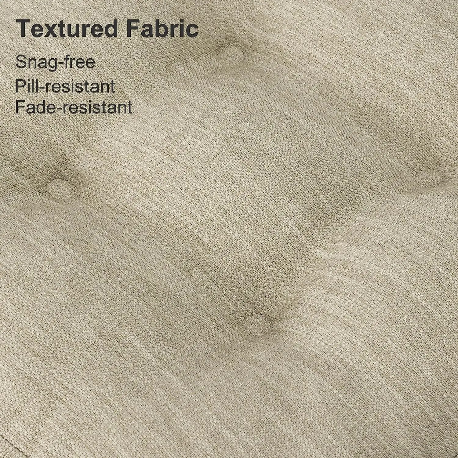 Dining Chair Cushions Set of 6. Dual-Layer Memory Foam. Patented Design. Seat Pads with Ties. 16.5"x16.5"x3.5". Beige.