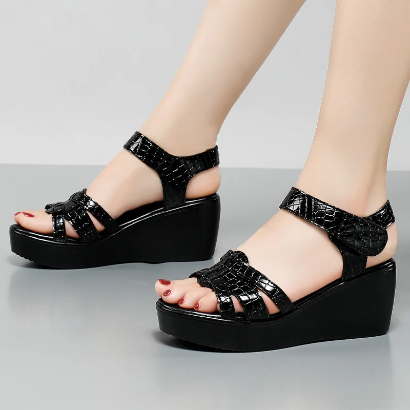 

Fashion Platform Sandals Women Summer 2023 Ladies Wedge Shoe Open Toe Ladies Shoes Woman Comfy Sandals Peep Toe High Heels 32-43