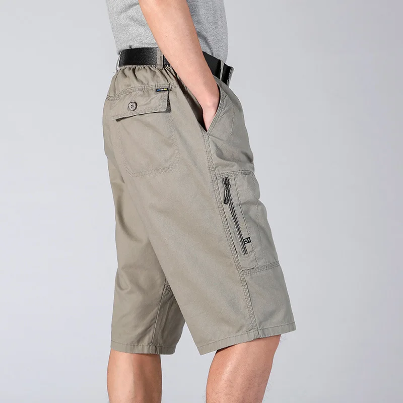 Long Shorts Men Cargo Secure Pocket 