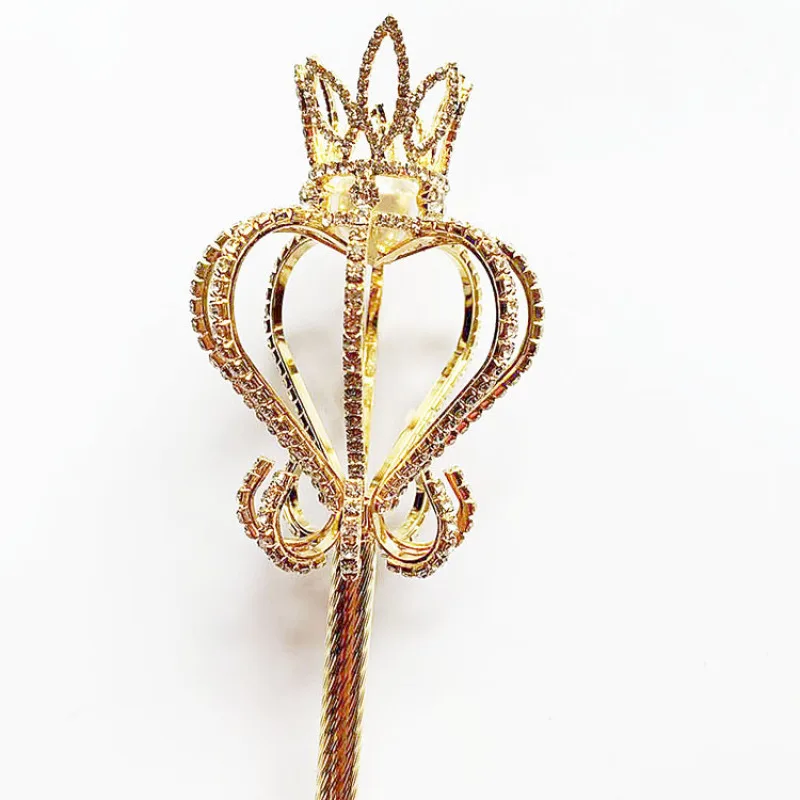 

Beauty Pageant Scepter Heart Shape Magic Fairy Rod Copper Wire Wedding Props