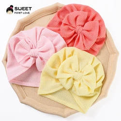 Bowknot Turban For Baby Girl Accessories Newborn Solid Polyster Cotton Cap Toddler Kids Turban Beanie Hat New 11 Colors