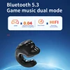 Wireless Ear Clip on Headphone TWS Bluetooth 5.3 Earphone Single in-Ear HiFi Stereo Touch Control Sports Headset with Mic 3