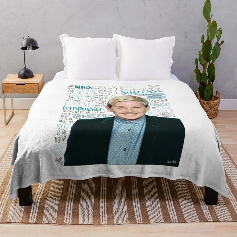 

Ellen DeGeneres Merch Throw Blanket heavy to sleep Travel sofa bed Blankets