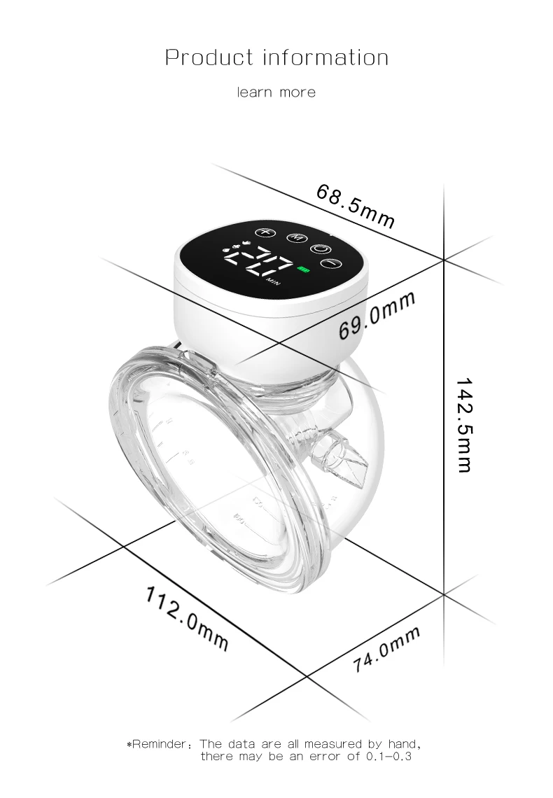 New Upgrades Wearable Breast Pump Hands Free Electric Portable Wearable Breast Pumps BPA-free Breastfeeding Milk Collector 2