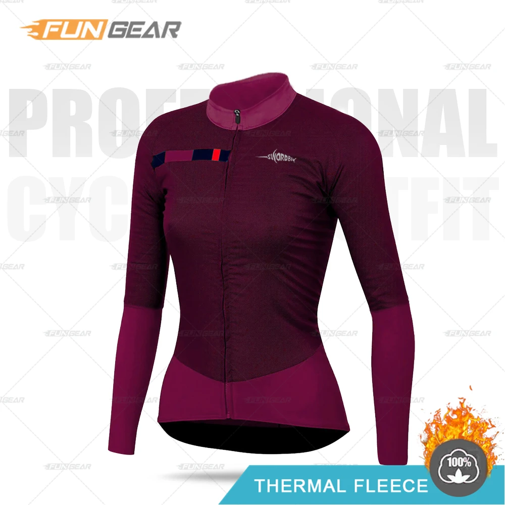 Cycling Shirt Women Sweater Women Winter Jacket Triathlon Long Sleeve Cycling Sweatshirt Maillot ciclismo MTB Cycling Clothing Shirt Keep Warm