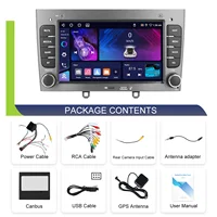 Podofo pour Peugeot 308 (T7) / 408 Autoradio sans fil CarPlay Android Auto GPS Navigation FM WiFi BT Stéréo multimédia RDS EQ 6